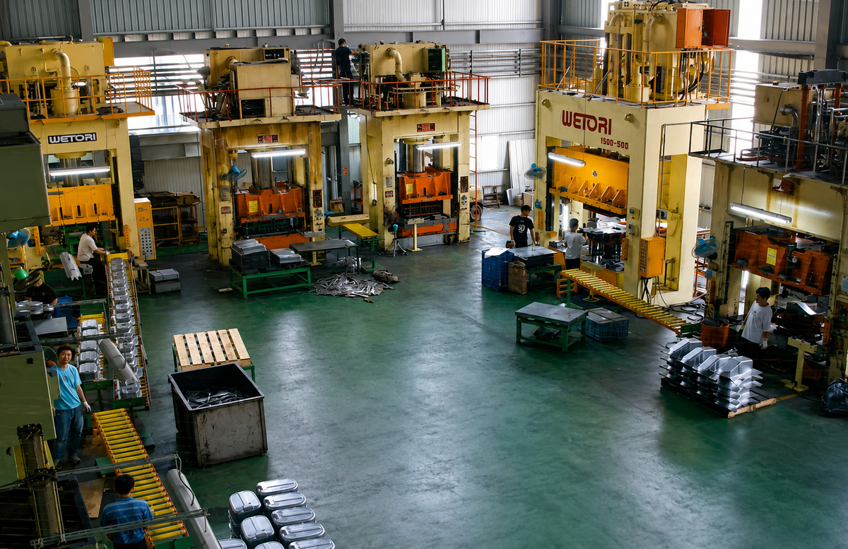 Partner stamping plant producing Apollo fuel tanks