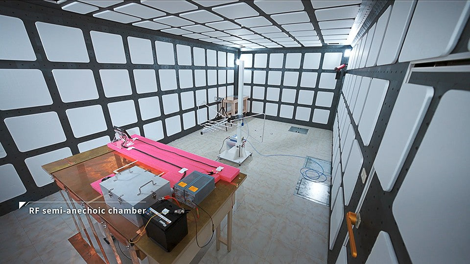 JET's RF semi-anechoic chamber for EMC and radio-frequency testing