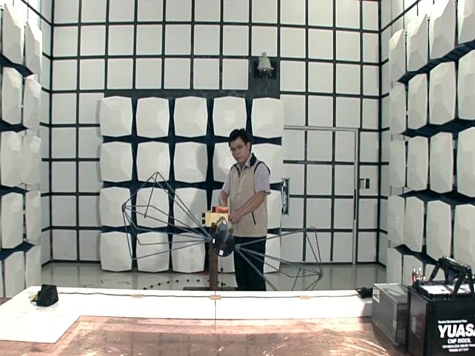 EMC anechoic chamber testing at Taiwan Bull Motor